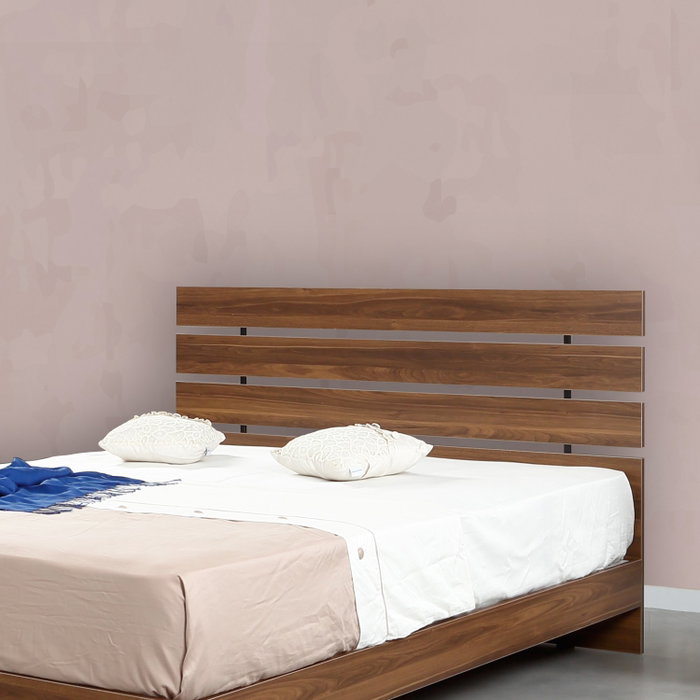 Hanah Home Somier Doble 140 - Walnut, 145x205 cm, 100 cm Alto, Tablero Melamina, Estructura Metálica, Color Nogal